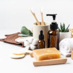 Zero Waste And Sustainable Lifestyle Concept Featuring Natural Bathroom And Home Spa Tools.